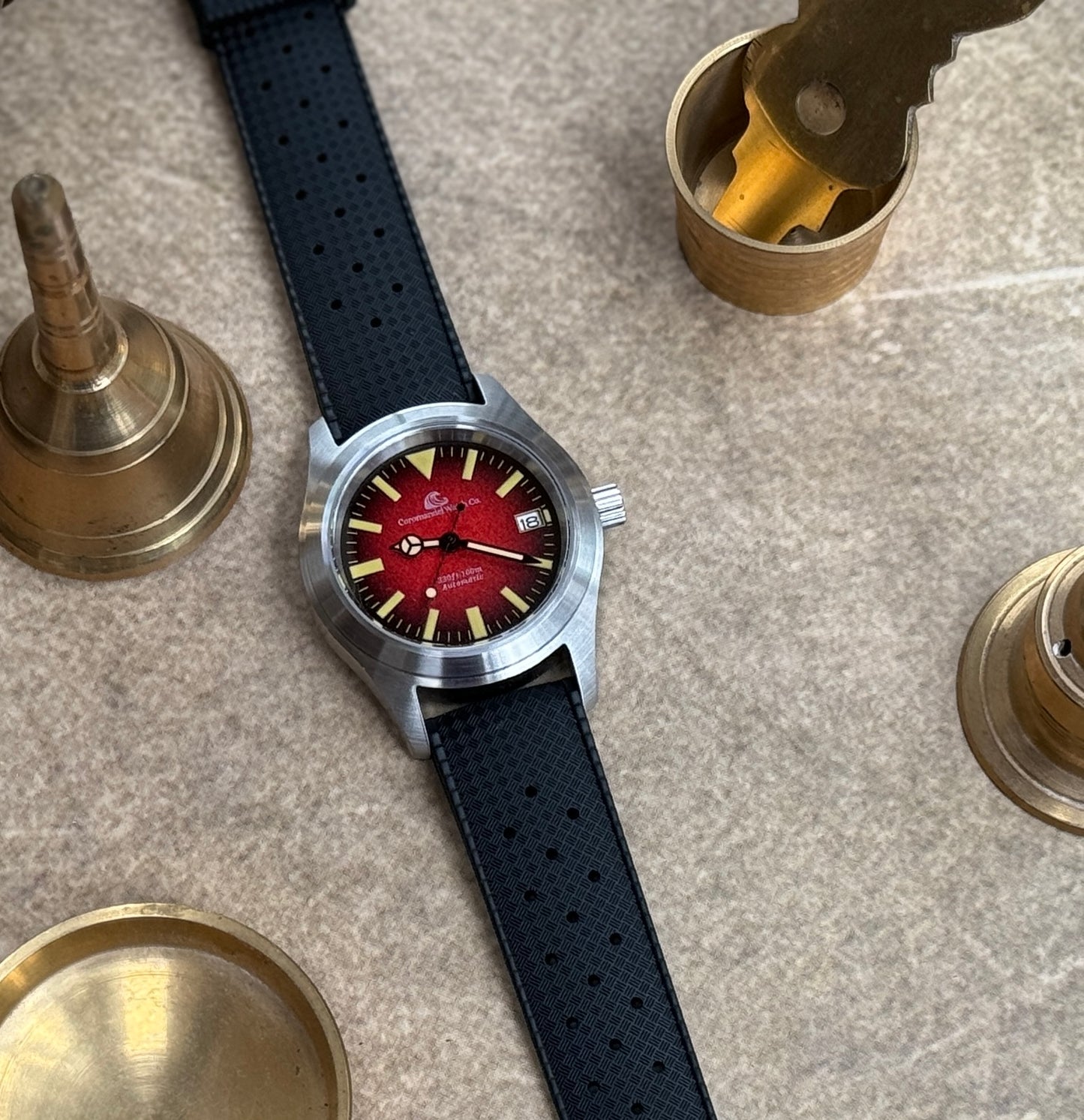 Tanjore Edition by Coromandel Watch Co. - Automatic NH35A Movement - Red Dial
