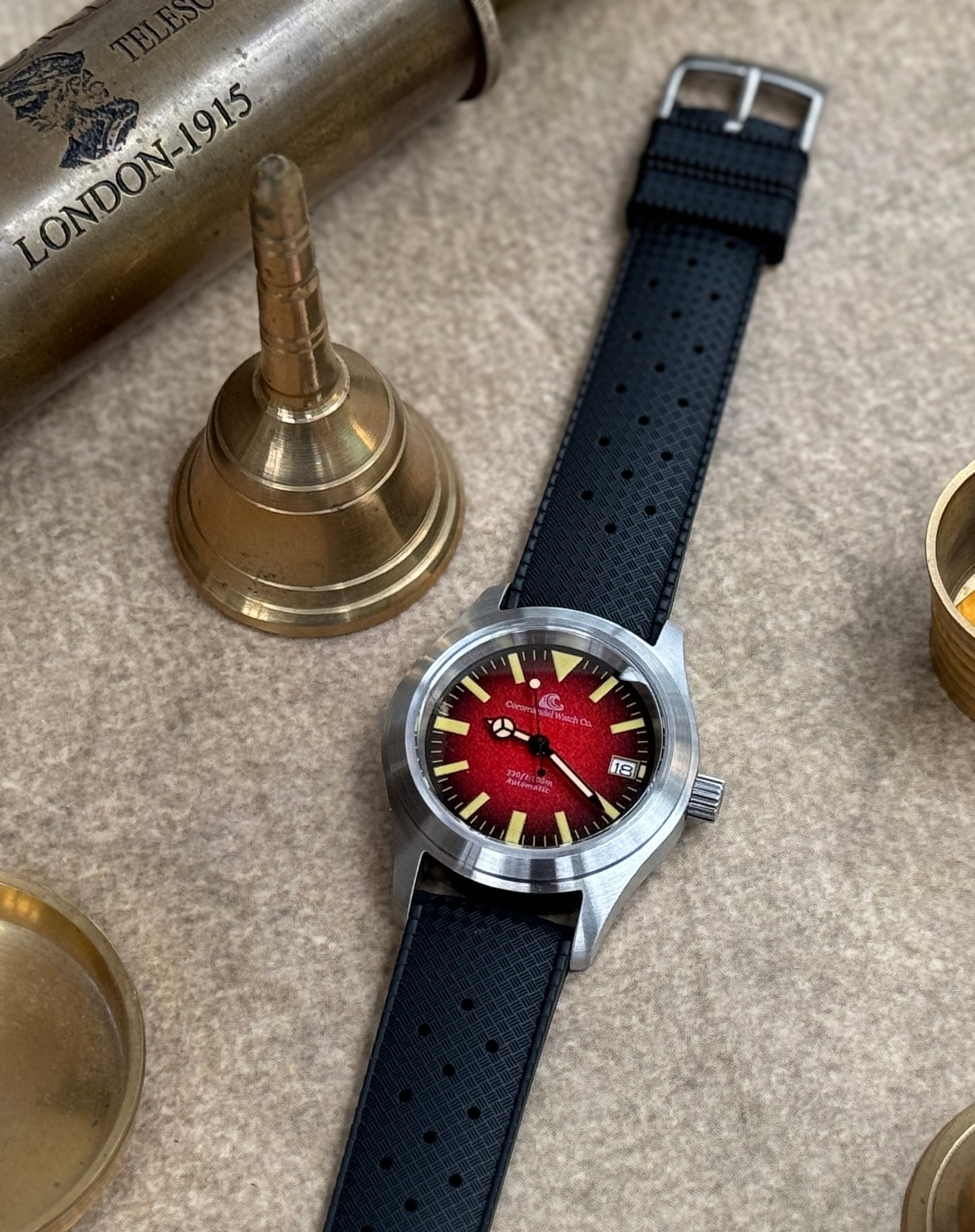 Tanjore Edition by Coromandel Watch Co. - Automatic NH35A Movement - Red Dial