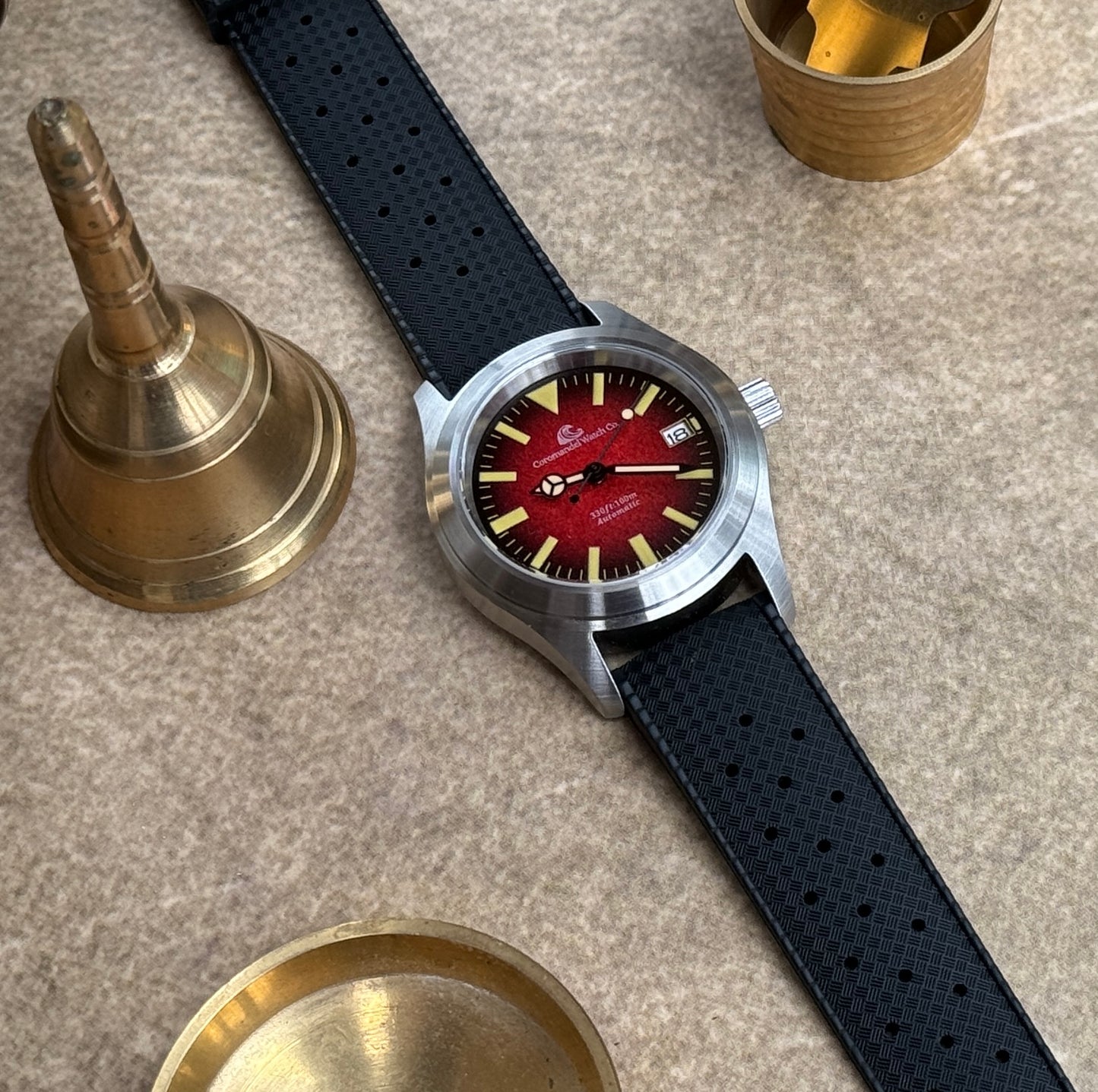 Tanjore Edition by Coromandel Watch Co. - Automatic NH35A Movement - Red Dial