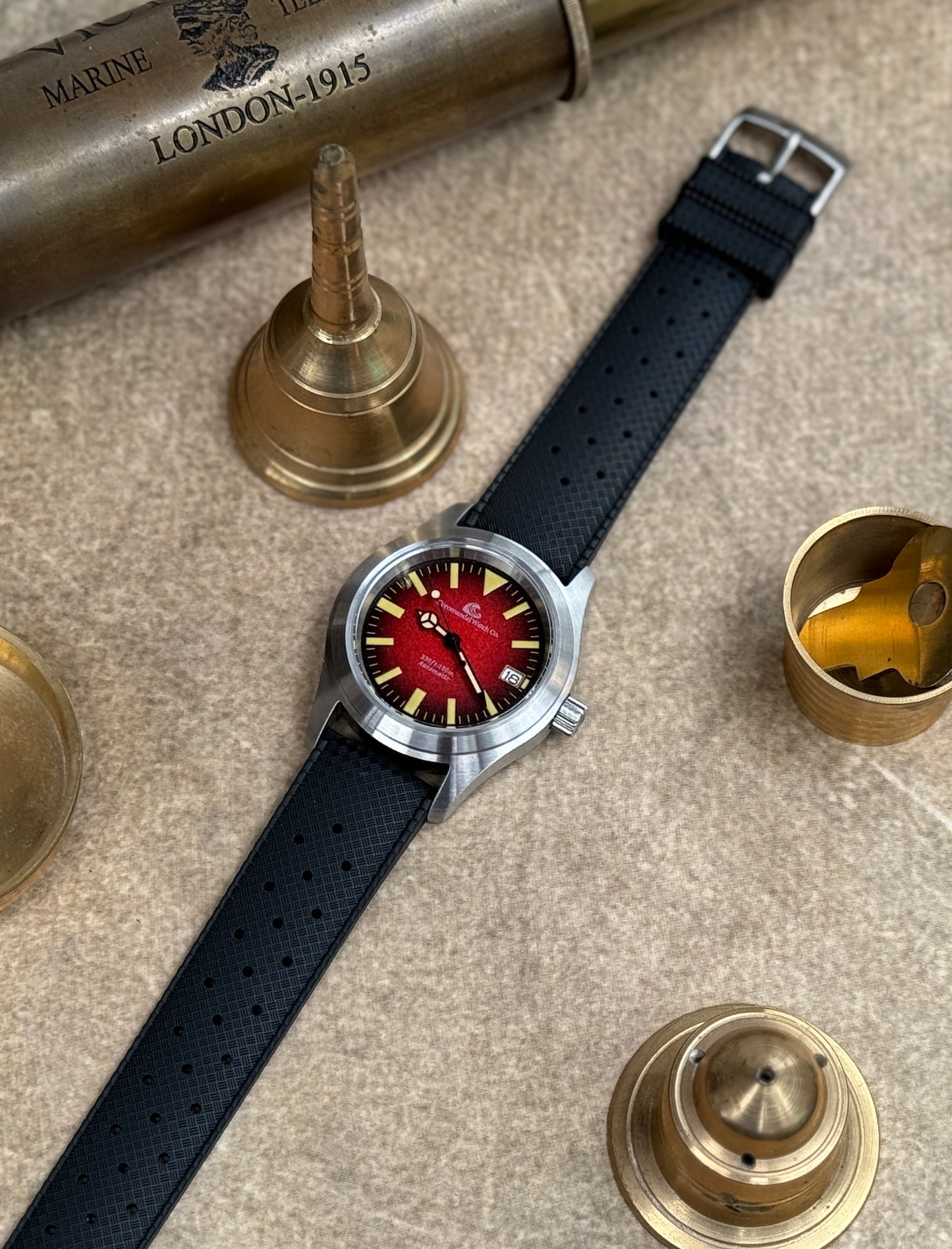 Tanjore Edition by Coromandel Watch Co. - Automatic NH35A Movement - Red Dial