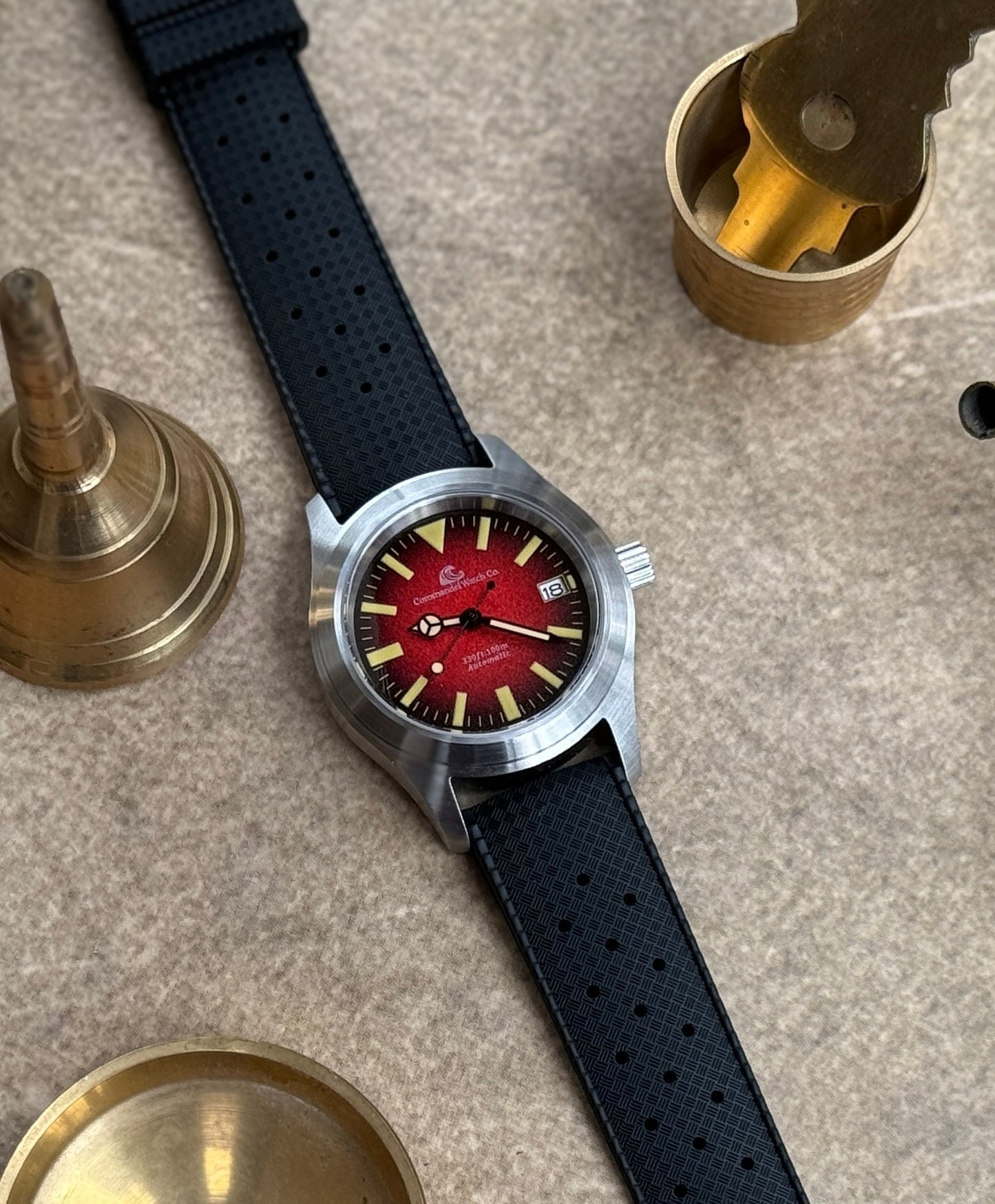 Tanjore Edition by Coromandel Watch Co. - Automatic NH35A Movement - Red Dial