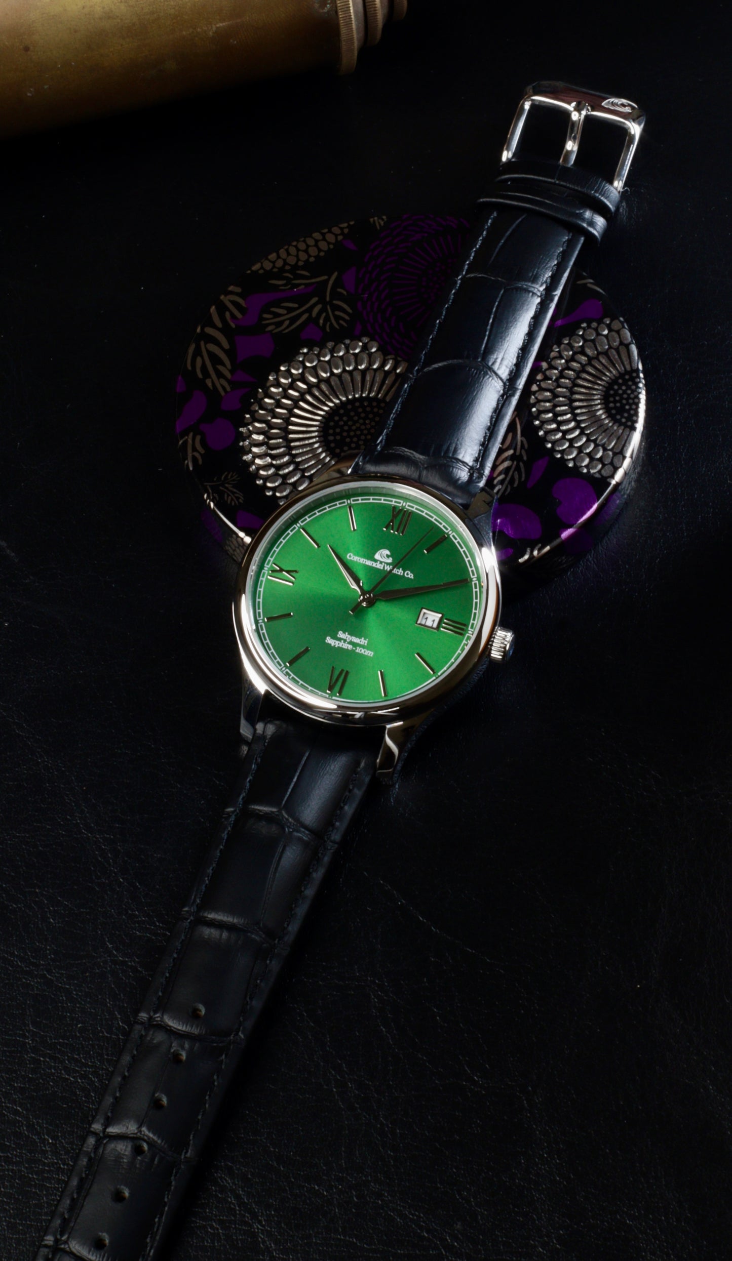 Varnam Collection - Sahyaadri – Sunburst Emerald Green Dial by Coromandel Watch Co