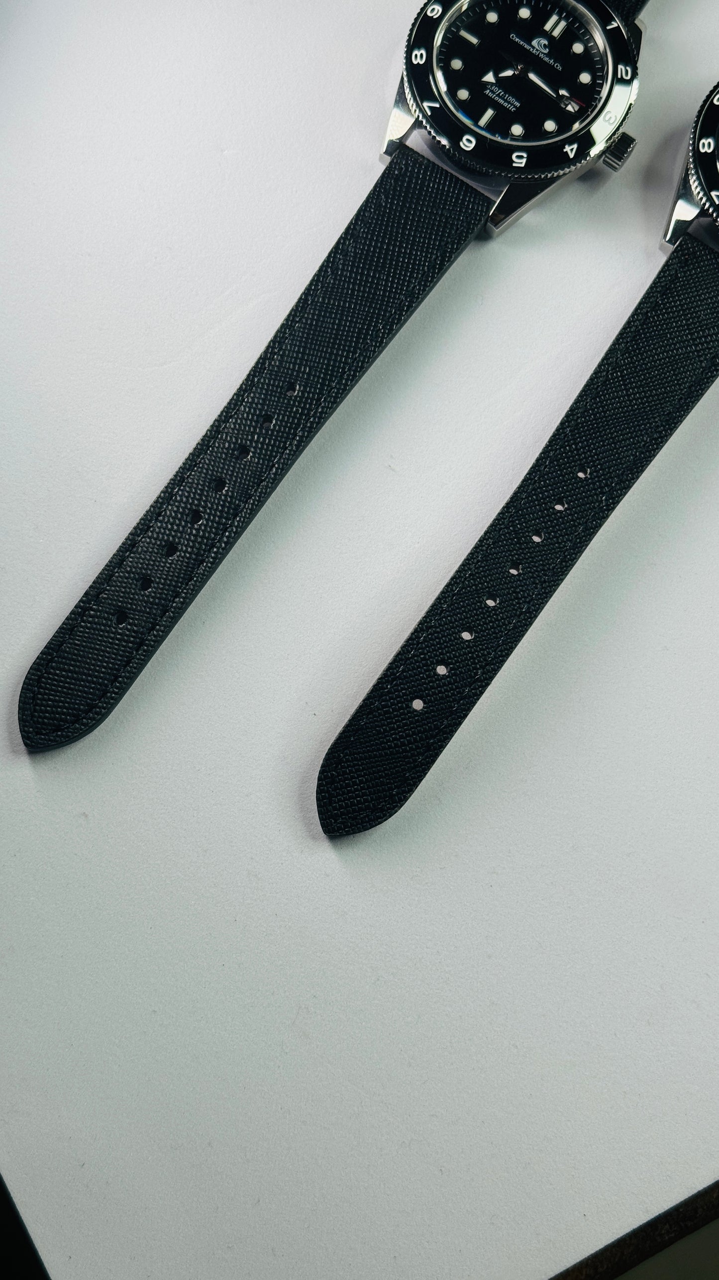 Top Grain Leather Strap – 20mm, Black with Logo Buckle