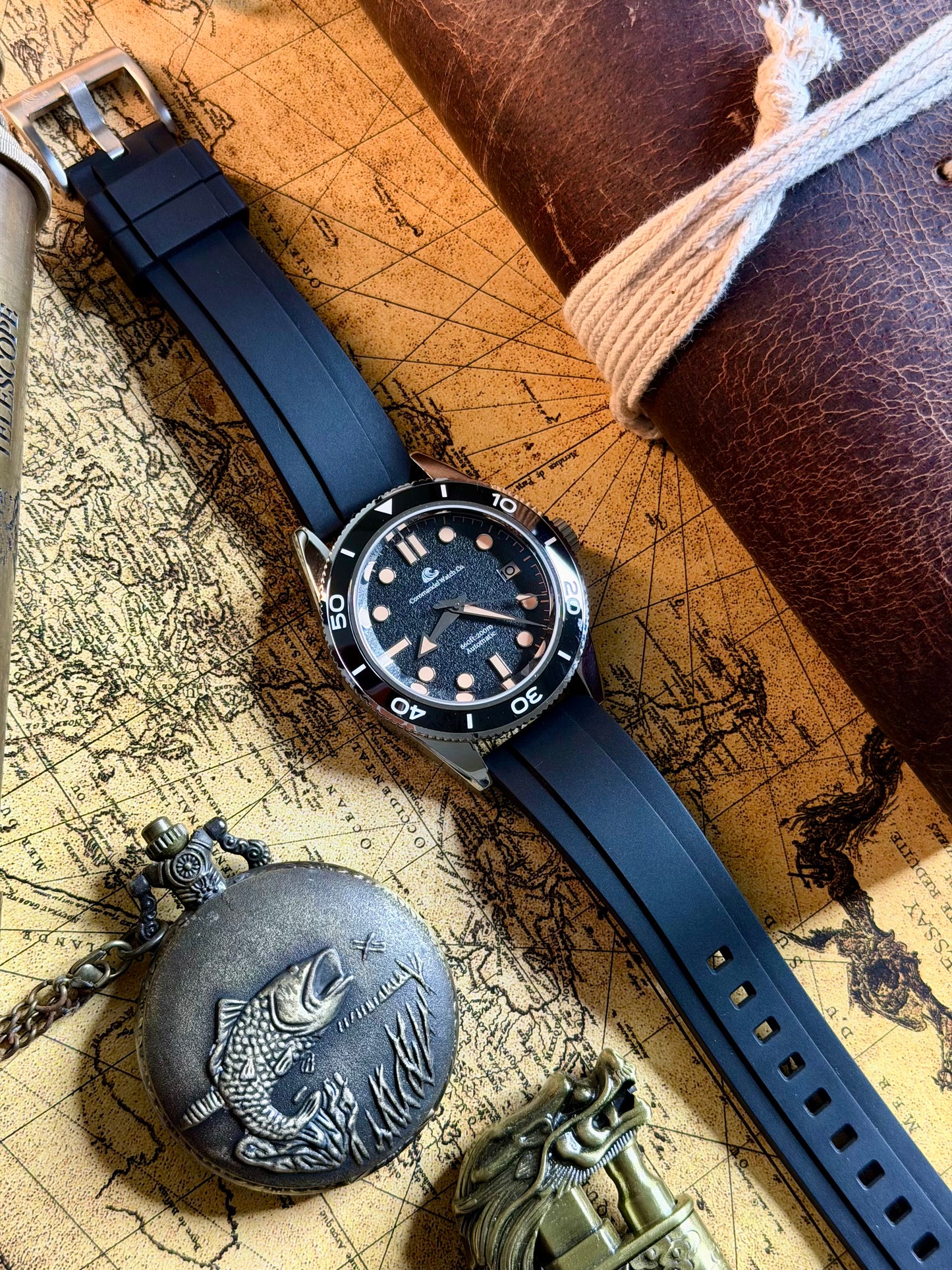 The Marina Diver by Coromandel Watch Co - NH35 Automatic Watch | Domed Sapphire | Ceramic Bezel | 200M Water Resistance