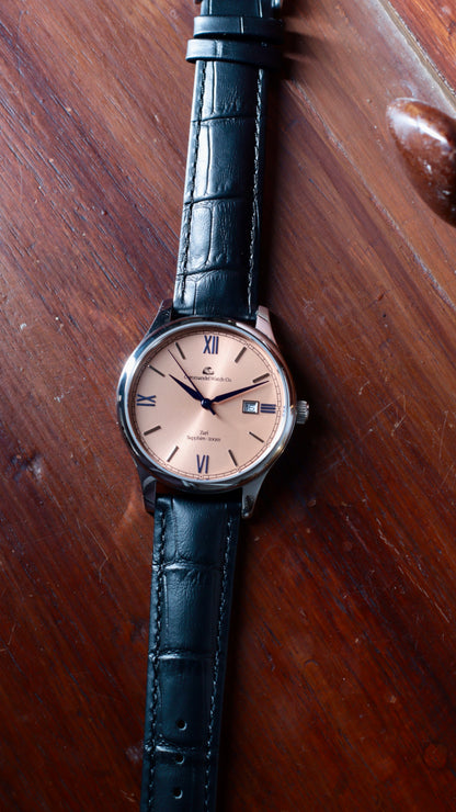 Varnam Collection - Zari – Sunburst Salmon Dial by Coromandel Watch CO