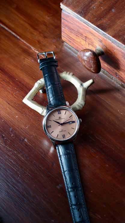 Varnam Collection - Zari – Sunburst Salmon Dial by Coromandel Watch CO