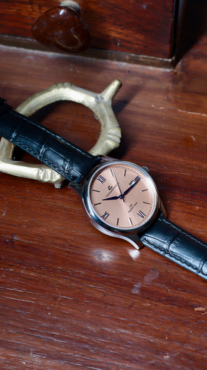 Varnam Collection - Zari – Sunburst Salmon Dial by Coromandel Watch CO