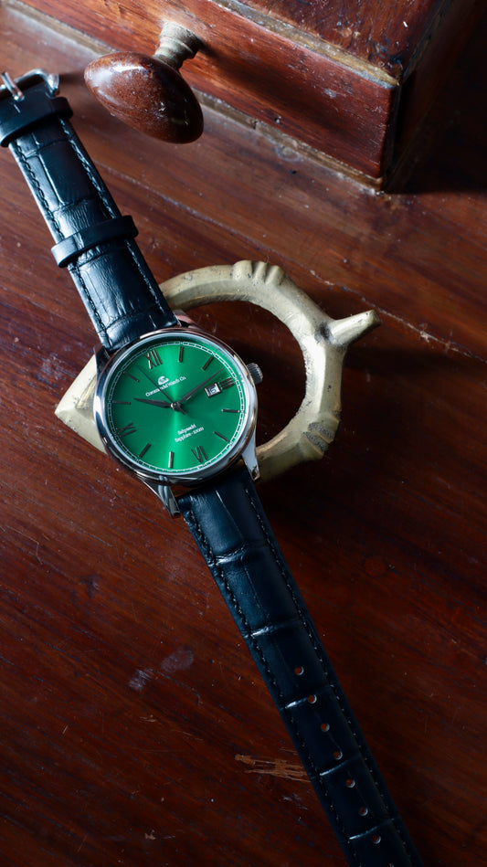 Varnam Collection - Sahyaadri – Sunburst Emerald Green Dial by Coromandel Watch Co