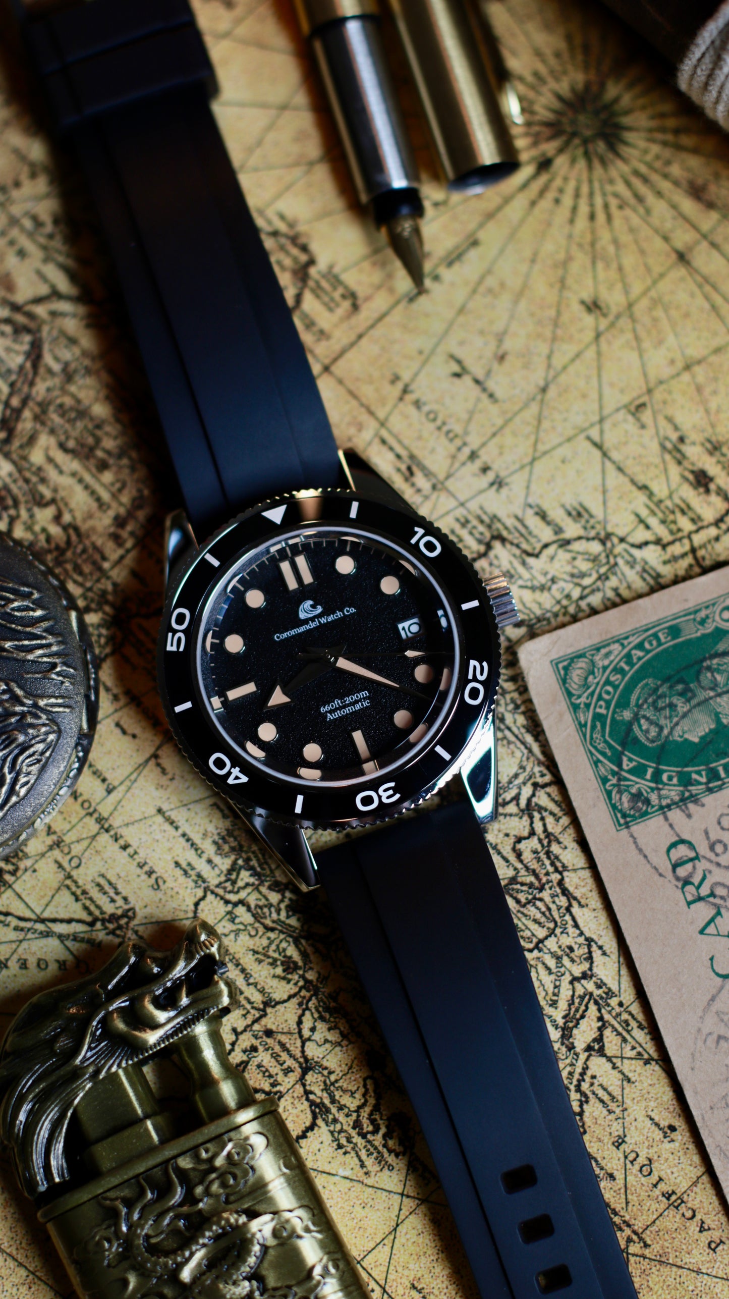 The Marina Diver by Coromandel Watch Co - NH35 Automatic Watch | Domed Sapphire | Ceramic Bezel | 200M Water Resistance