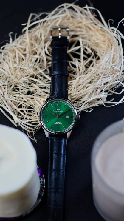 Varnam Collection - Sahyaadri – Sunburst Emerald Green Dial by Coromandel Watch Co