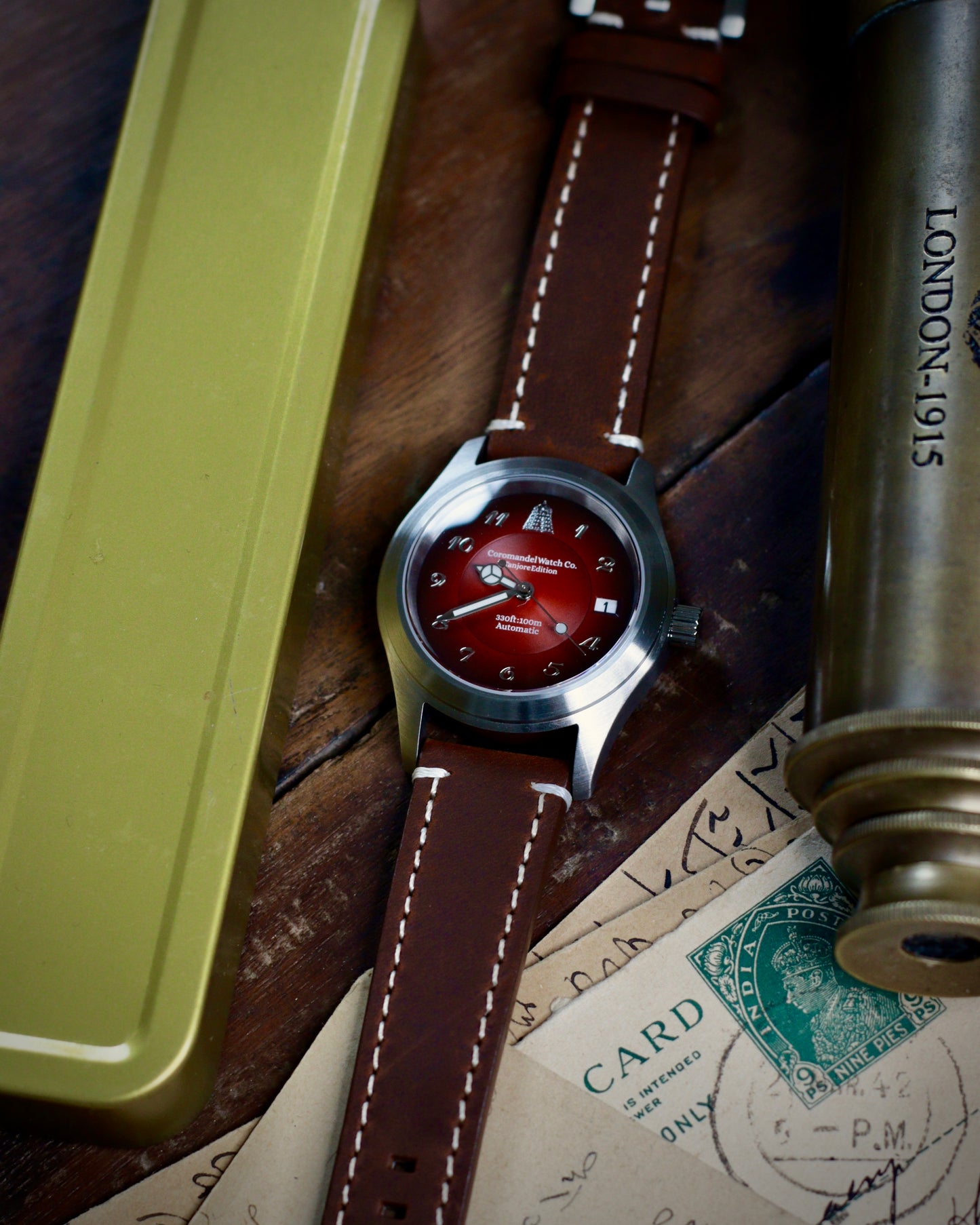 Tanjore Edition V3 - Deep Red Automatic NH35A Movement
